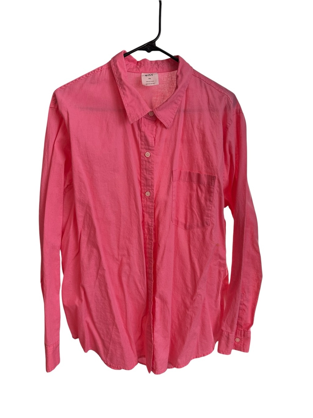 GAP Bright Pink Casual Button-Down Shirt Women’s XXL
